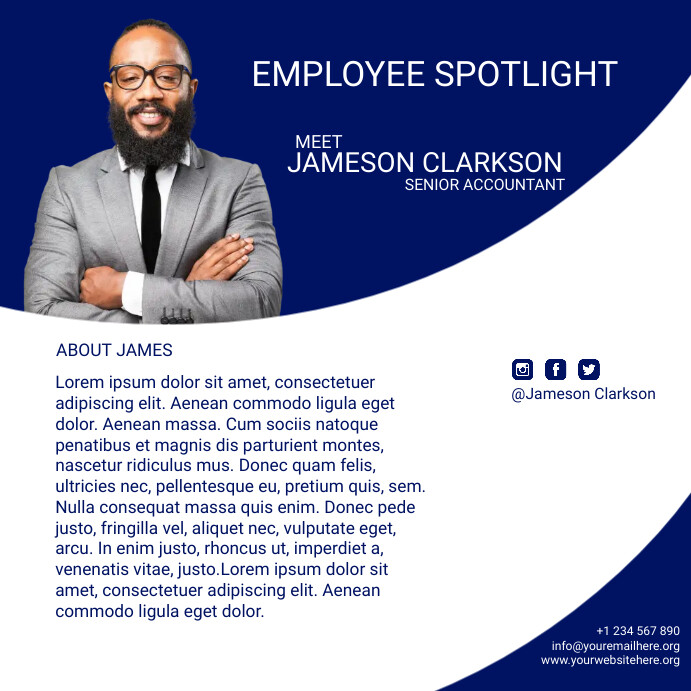 employee spotlight Template | PosterMyWall