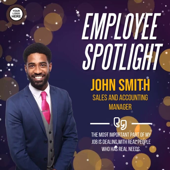 Employee Spotlight Quadrat (1:1) template