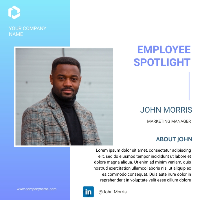Employee Spotlight Template Canva