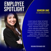 employee spotlight Cuadrado (1:1) template