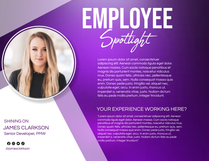 employee spotlight Folder (US Letter) template