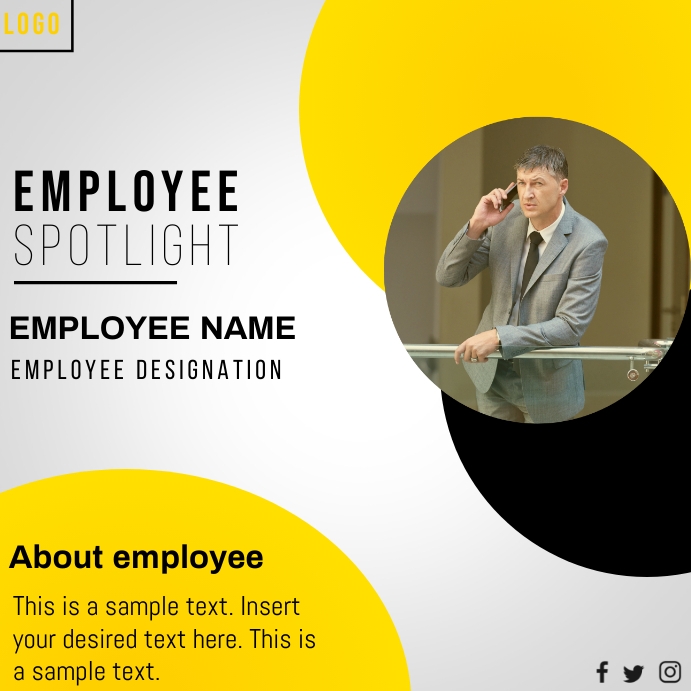 Employee Spotlight Template Canva