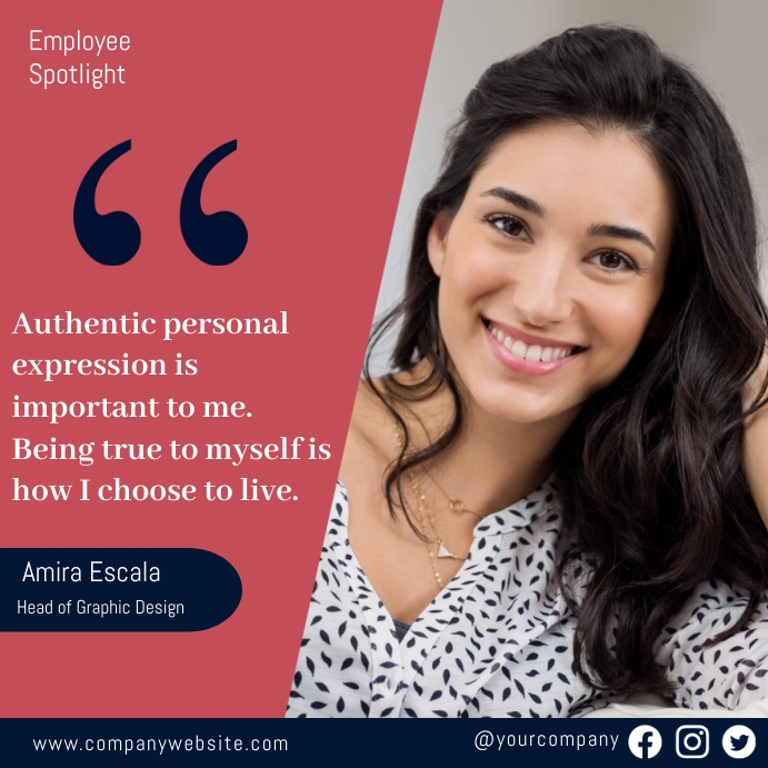 Feature Spotlight Post EMPLOYEE SPOTLIGHT Template | PosterMyWall