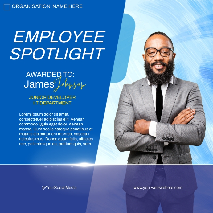 employee spotlight Template PosterMyWall
