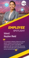 Employee Spotlight Roll Up Banner 3' × 6' template