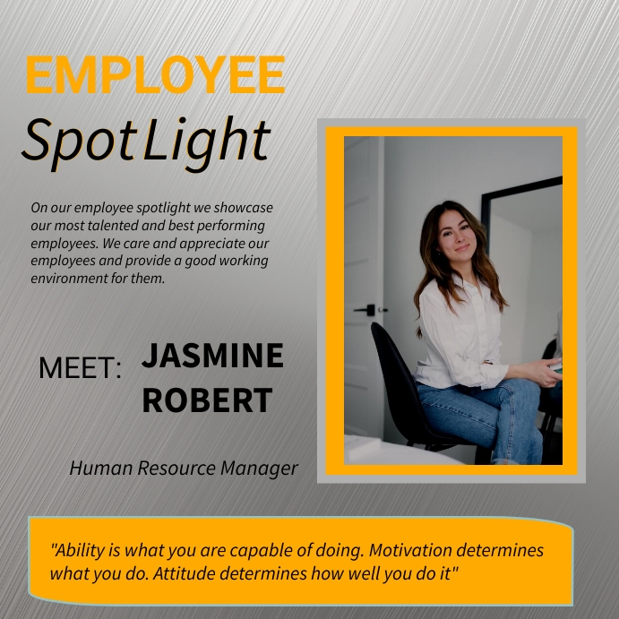 Employee Post Employee Spotlight Instagram post Template | PosterMyWall