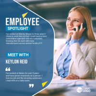 Employee Spotlight social medial post Square (1:1) template