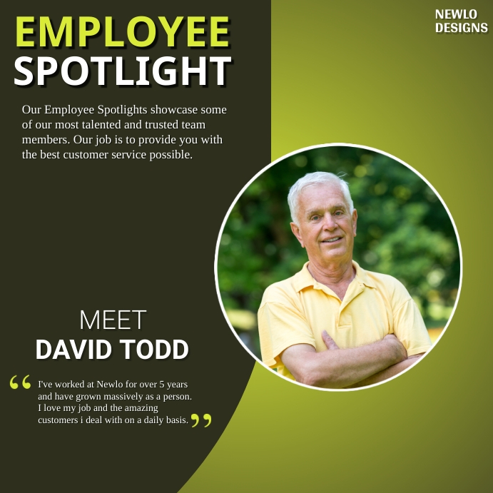 Employee Spotlight Template Instagram Post