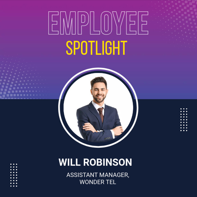 Plantilla de Employee Spotlight Template PosterMyWall