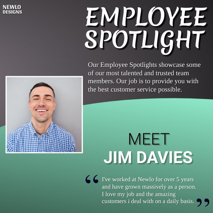 Employee Spotlight Template โพสต์บน Instagram