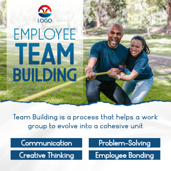 Employee team building flyer design Template | PosterMyWall