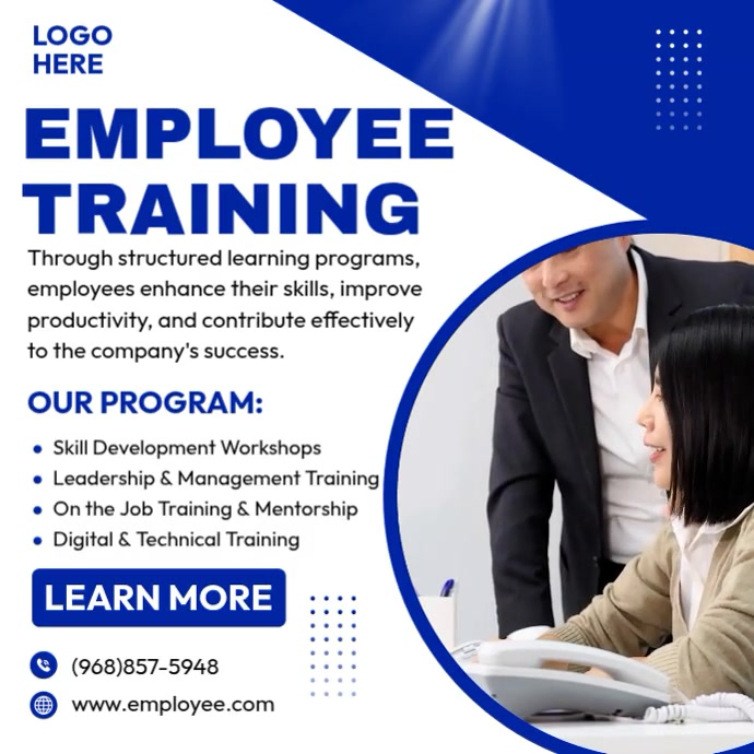 Training Experienced Message Modèle Employee Training | PosterMyWall