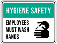Employees Must Wash Hands Hygiene Safety Sign Flyer (US-Letter) template