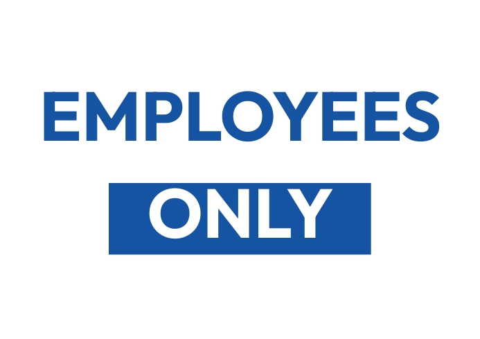 employees only A4 door sign printable template