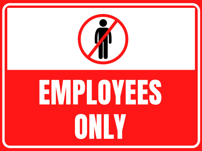 Employees Only Sign Pdf Plantilla de Employees Only Sign | PosterMyWall