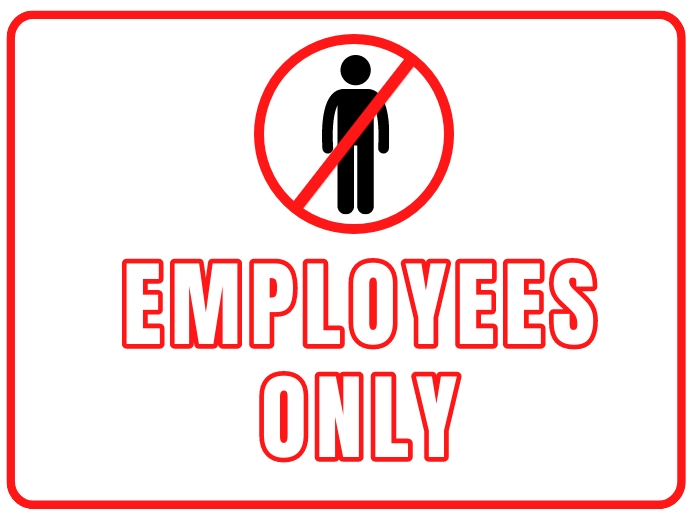 Employees Only Signage Template | PosterMyWall