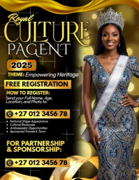 Empowering Culture Royal Pageant Event Pamflet (Letter AS) template
