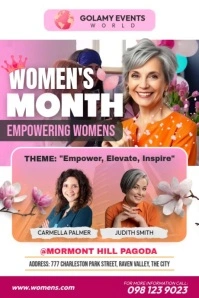 Empowering Women's Conference Poster template