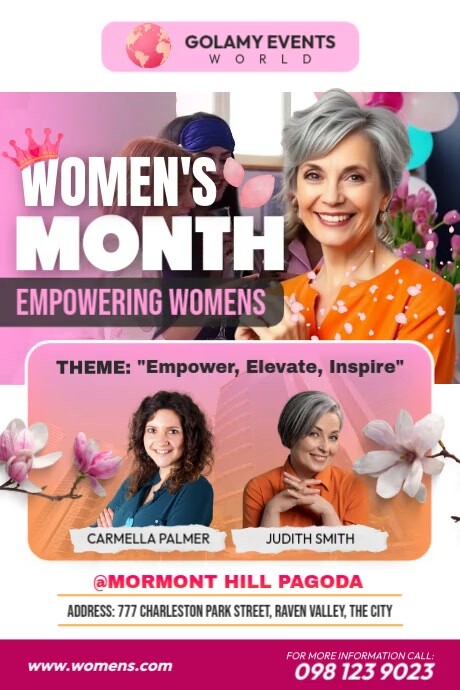 Empowering Women's Conference Poster template