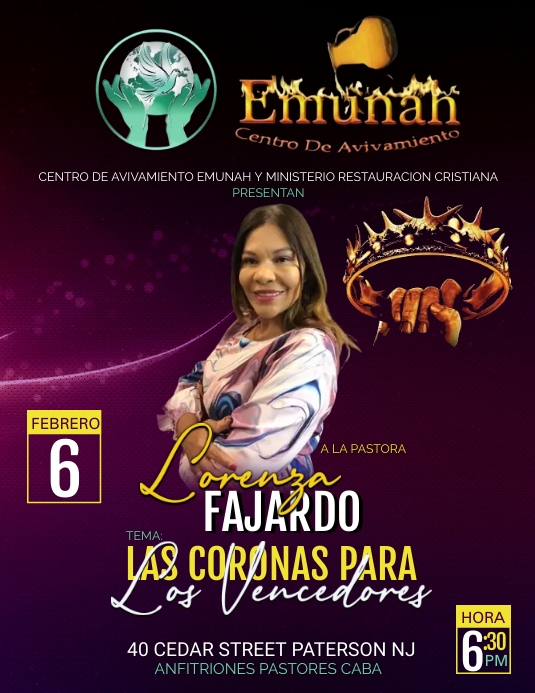 emunah worship Flyer (format US Letter) template