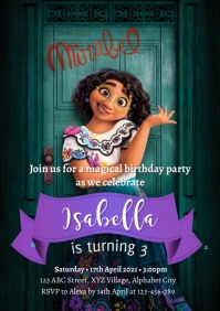 Encanto Birthday Invitation Template A4