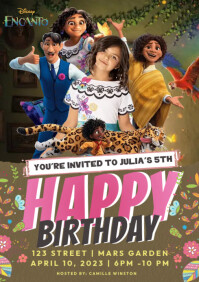 Encanto Birthday Poster A4 template