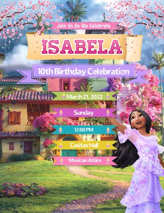 Encanto Isabela Template PosterMyWall