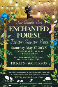 Enchanted Forest Prom Night Template Poster