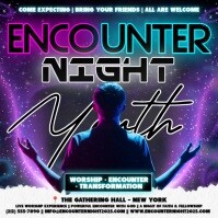 Encounter Night Neon Youth Flyer Iphosti le-Instagram template