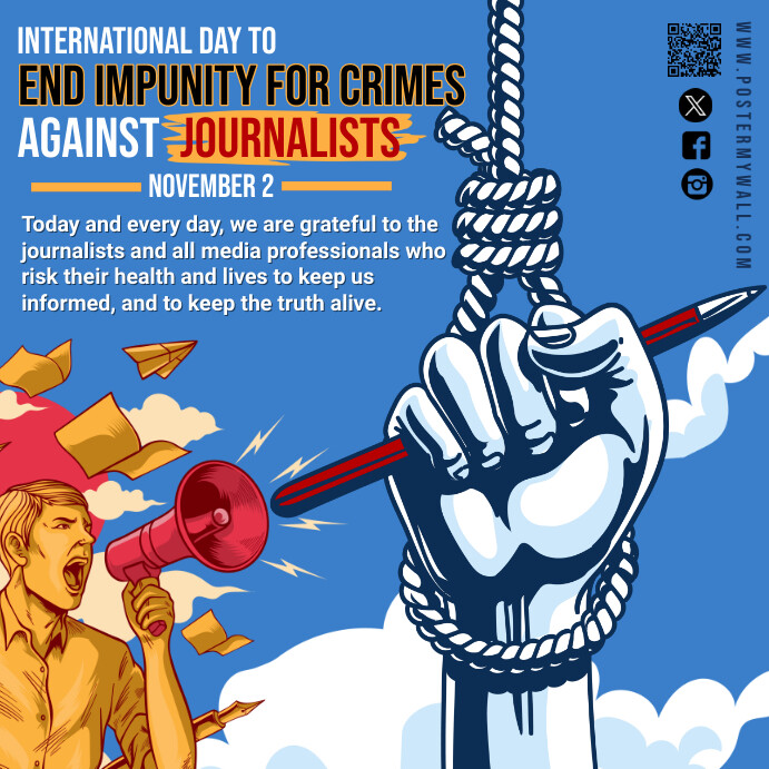 End impunity for crimes against journalists Template | PosterMyWall