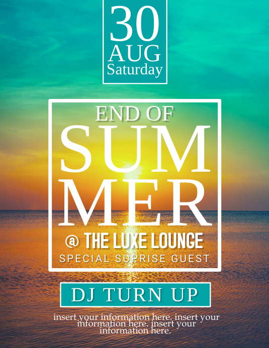 End of summer party Template PosterMyWall