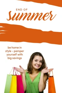 End of Summer Sale Pinterest na Graphic template