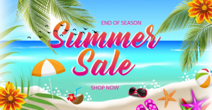 End of Summer Sale Facebook Shared Image template