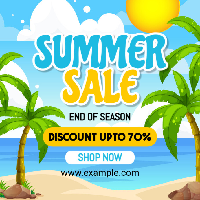End of Summer Sale Instagram Post template