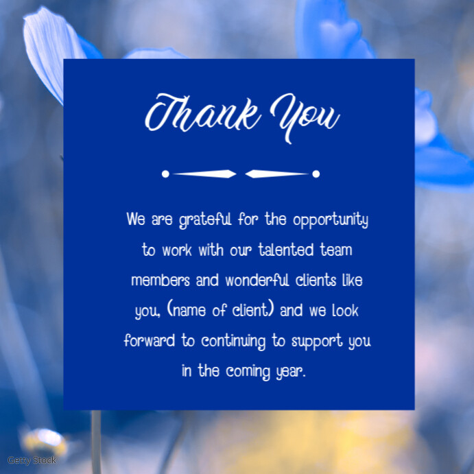 End of the Year Thank you Card Thank you Card Template | PosterMyWall