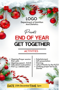 End of year get together flyer Pinterest Graphic template