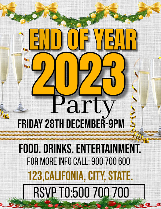 Copy of End of year party design template | PosterMyWall