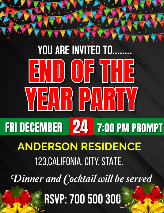 Copy of End of year party design template | PosterMyWall