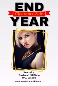 End year clearance sale poster template