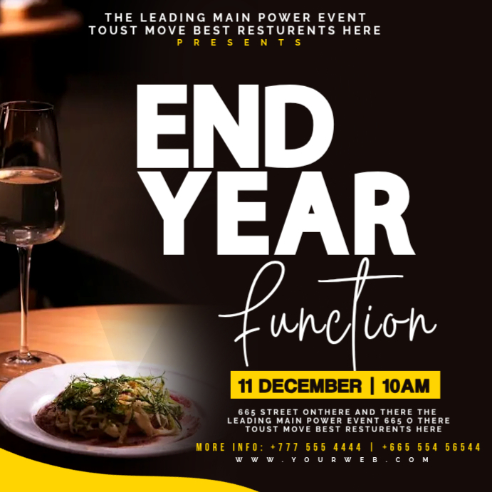 End year function Template | PosterMyWall