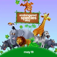 Endangered Species Day Instagram Post template