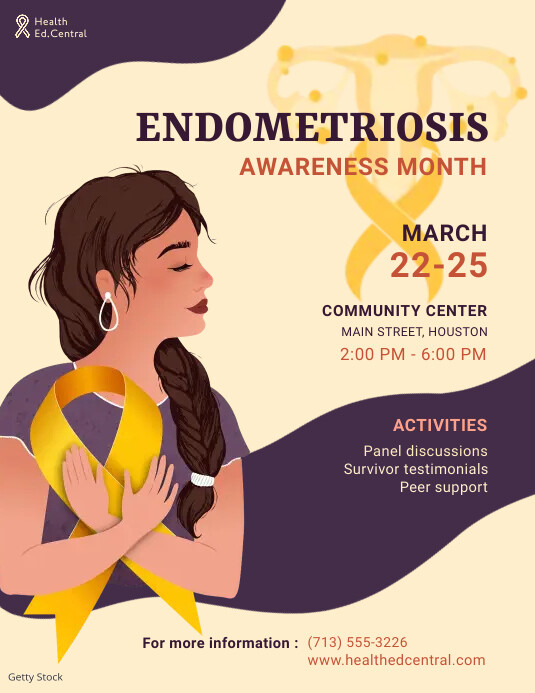 Endometriosis Awareness Month Flyer Template | PosterMyWall