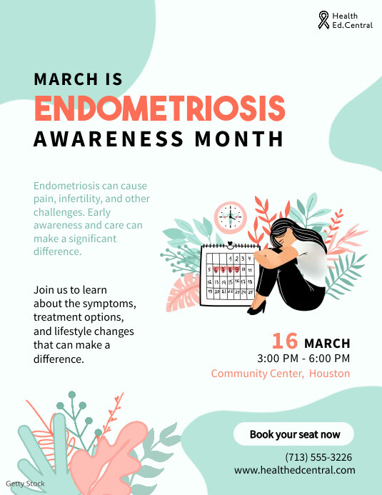 Endometriosis Awareness Month Poster Template | PosterMyWall