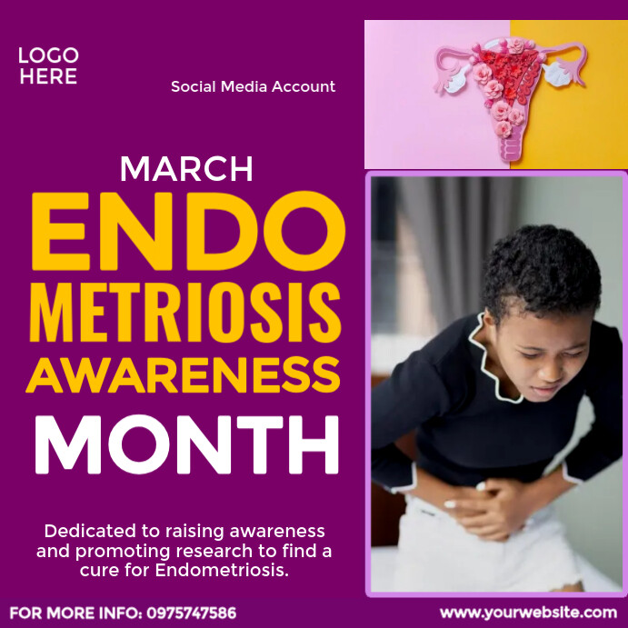 endometriosis awareness month template | PosterMyWall