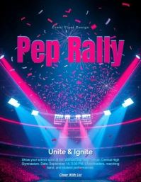 Energetic pep rally school flyer design template ใบปลิว (US Letter)