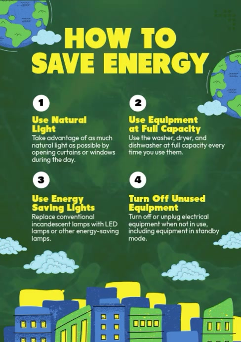 Green Energy Conservation A4 Template | PosterMyWall