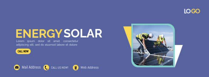 Energy solar Facebook Cover template