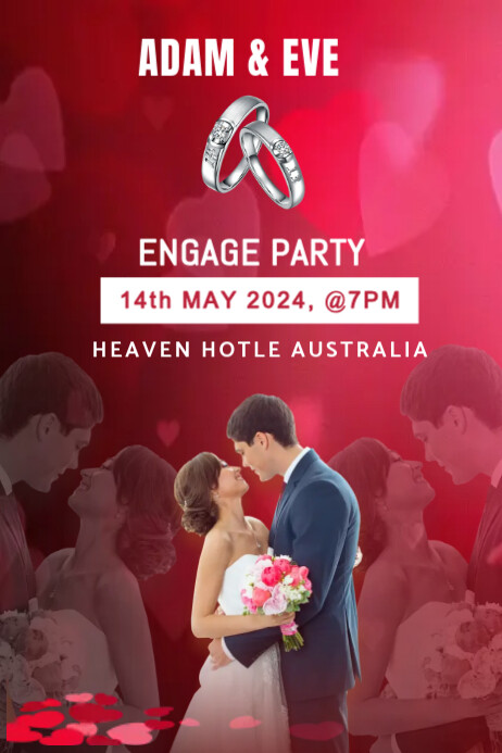 Sample Reception Poster engagement, marriage, wedding, reception Template | PosterMyWall