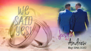 Engagement Announcement Two Grooms Same Sex Facebook-covervideo (16:9) template