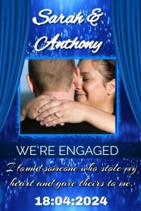 engagement announcement video Pinterest Graphic template